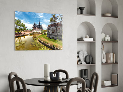 Small Village Glass Wall Art