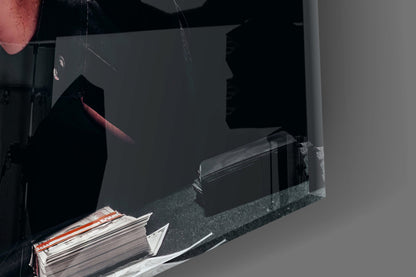 The Mysterious Gambler Glass Wall Art