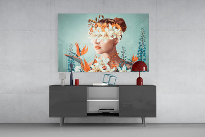 Woman Abstract Art Glass Wall Art