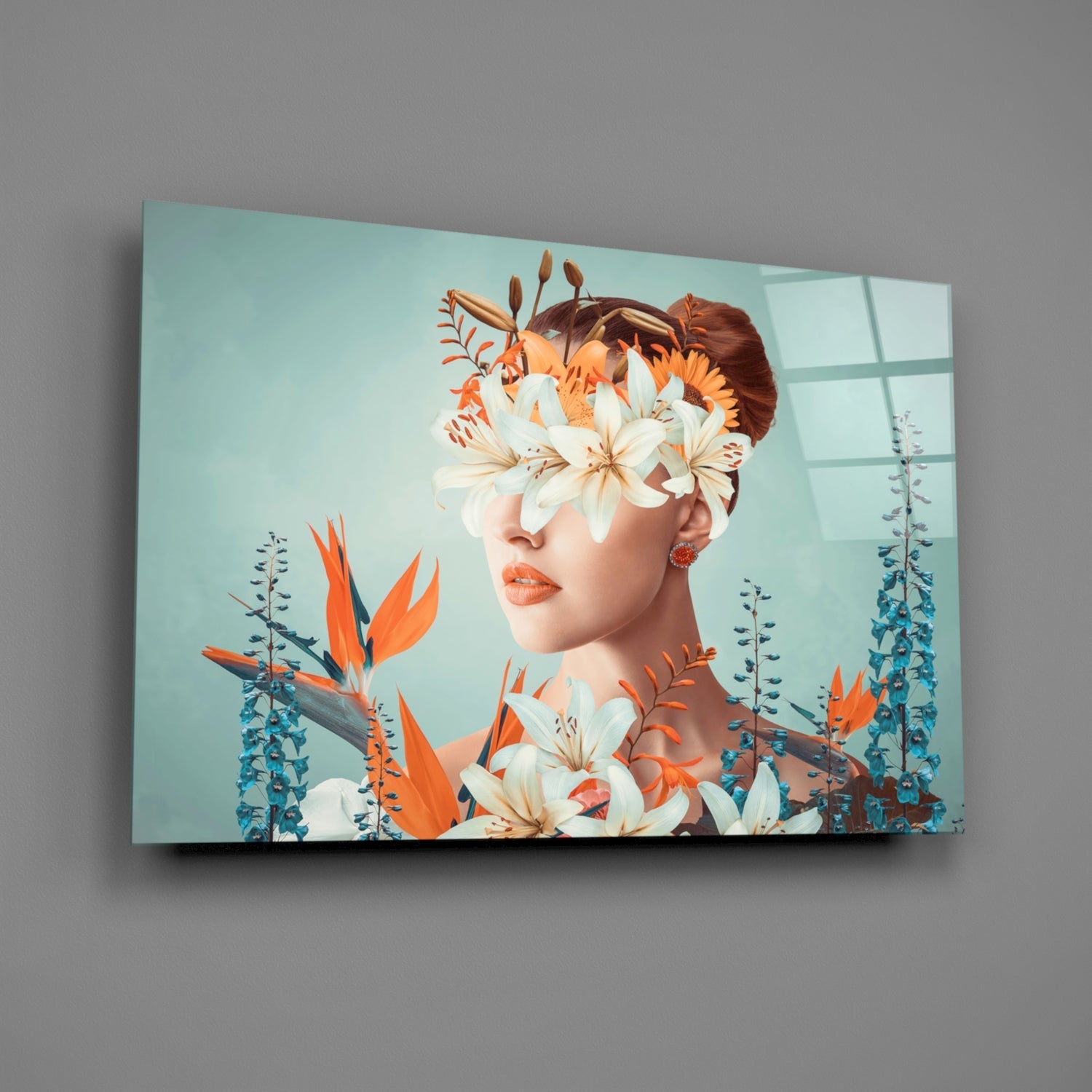 Woman Abstract Art Glass Wall Art