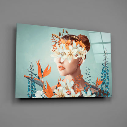 Woman Abstract Art Glass Wall Art