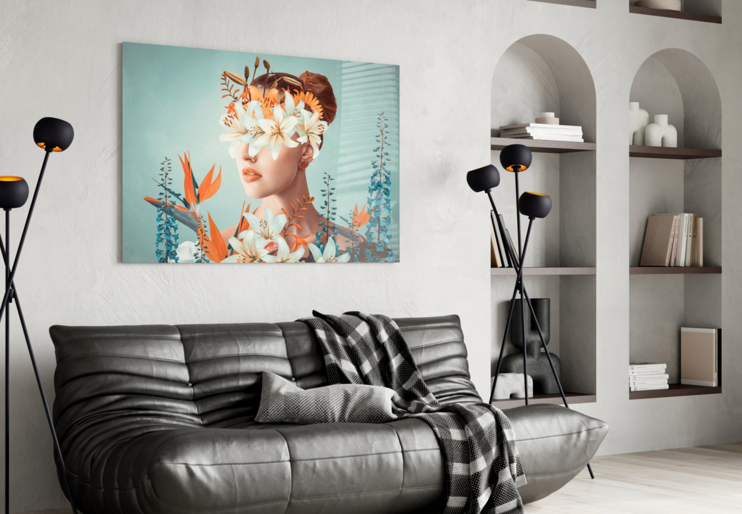 Woman Abstract Art Glass Wall Art