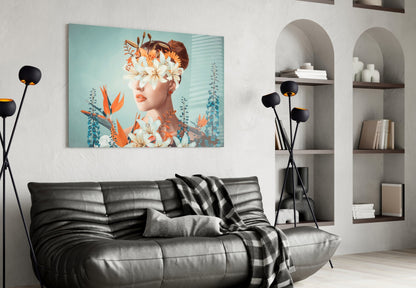 Woman Abstract Art Glass Wall Art