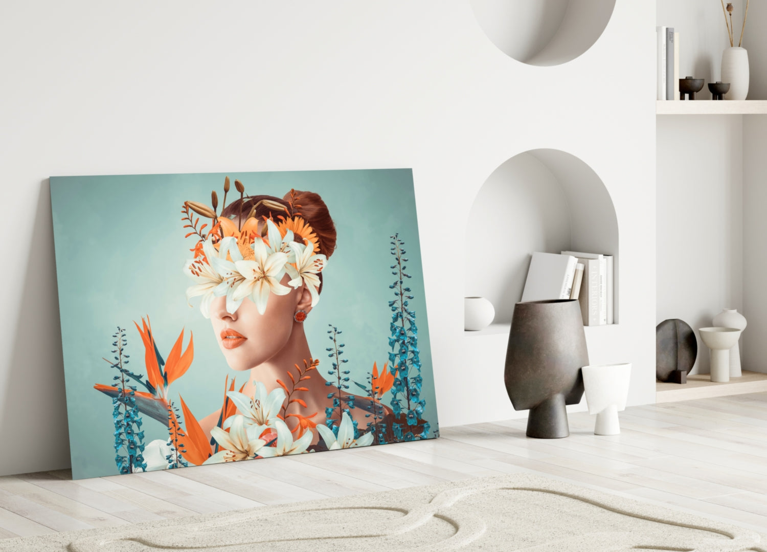 Woman Abstract Art Glass Wall Art