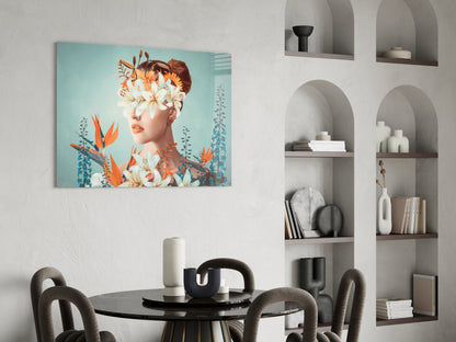 Woman Abstract Art Glass Wall Art