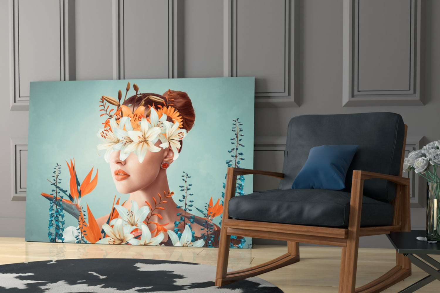 Woman Abstract Art Glass Wall Art