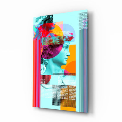 Pop Art Apollo DNA Collage Glass Wall Art