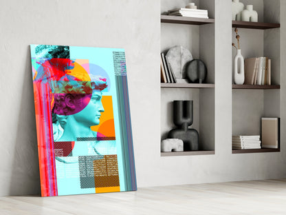 Pop Art Apollo DNA Collage Glass Wall Art