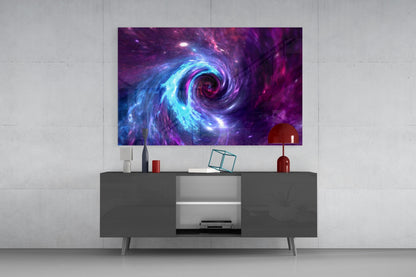 Space Helix Glass Wall Art
