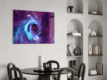 Space Helix Glass Wall Art