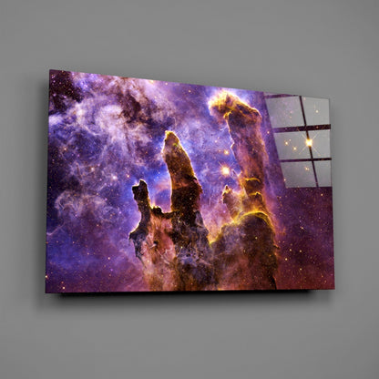 Space Lilac Glass Wall Art
