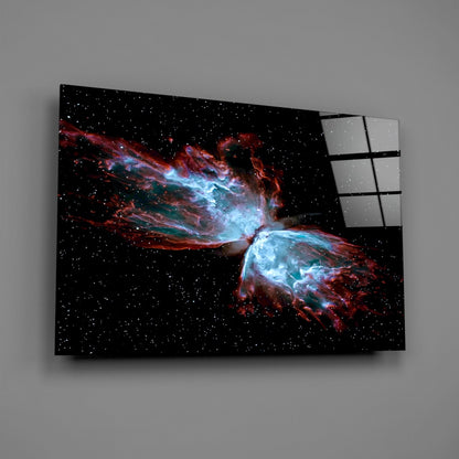 Space Red Glass Wall Art