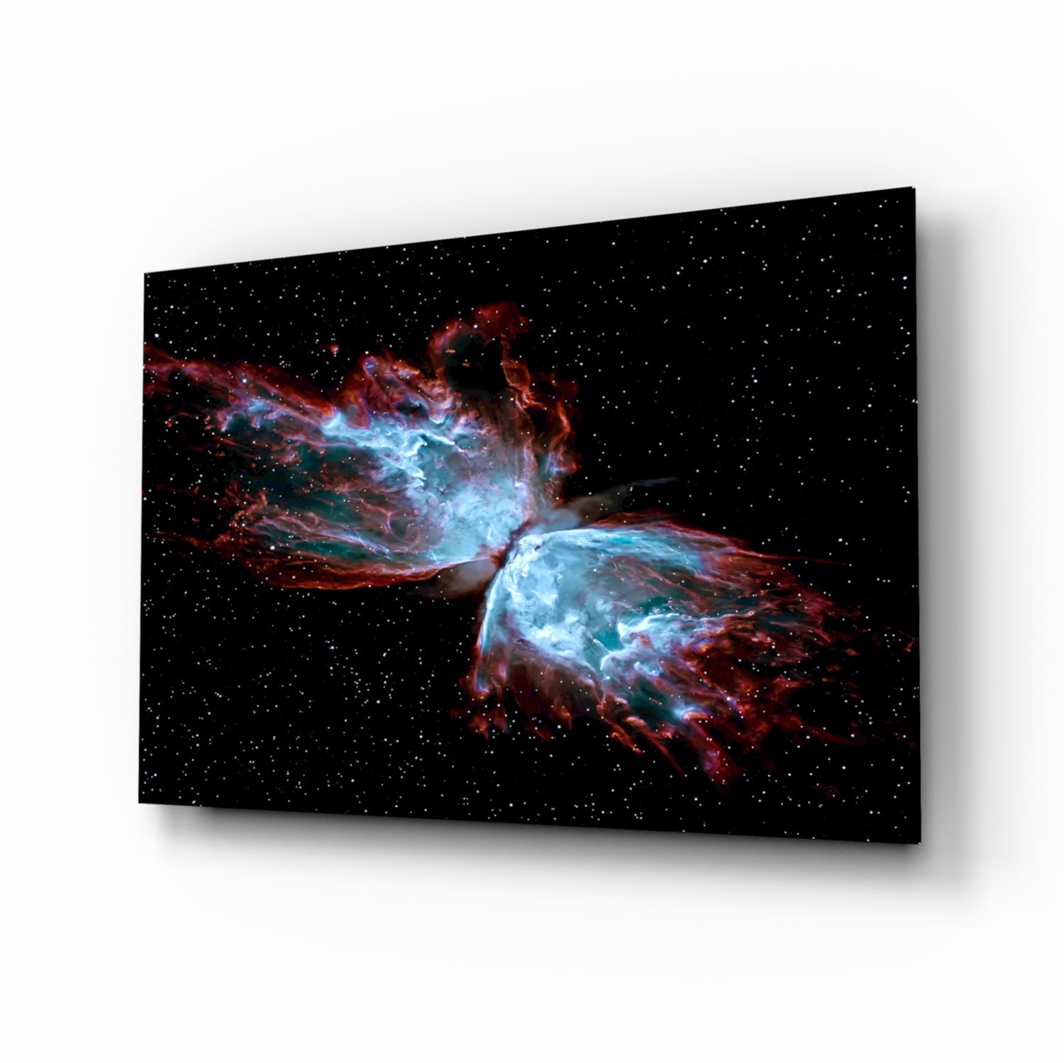 Space Red Glass Wall Art
