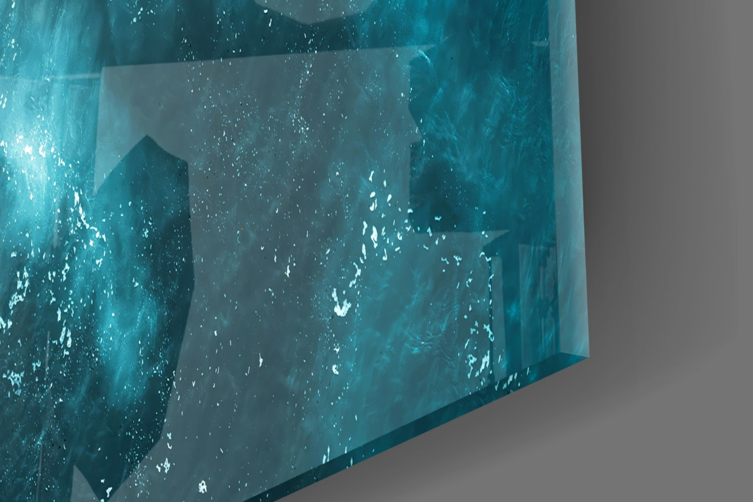 Amber Sand Ocean Aerial Glass Wall Art