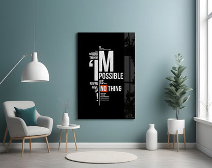 Motivational Glass Wall Art